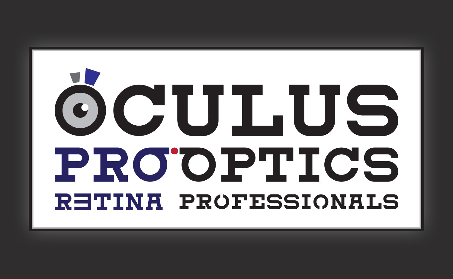 Oculus Pro Optics brand identity presentation